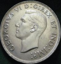 King George VI 1939 Royal Visit Commemorative Silver Dollar - Obverse