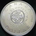 Queen Elizabeth II 1964 Commemorative Canadian Silver Dollar - Reverse View