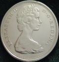 1967 Queen Elizabeth II Commemorative Half Dollar - obverse cleaned coin.