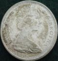 1967 Queen Elizabeth II Commemorative Half Dollar - obverse uncleaned coin.