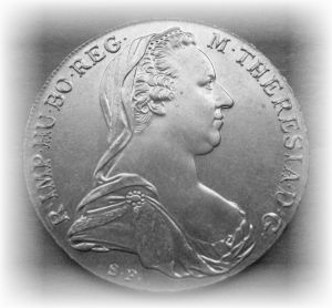 Obverse of Maria Theresa Taler Silver Bullion Coin