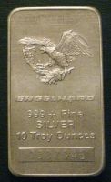 10 ounce silver bullion bar by Engelhard
