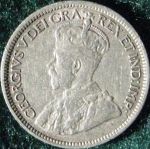 1917 George V Sterling Silver Canadian Dime - Obverse View
